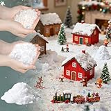 Warmtree Fake Snow Decoration, Artificial Snow for Christmas Decoration, Three Styles Sparkling Snow, Plastic Fake Snow Powder for Gift Filler, Xmas Party Winter Holiday Decor Craft(200 g)