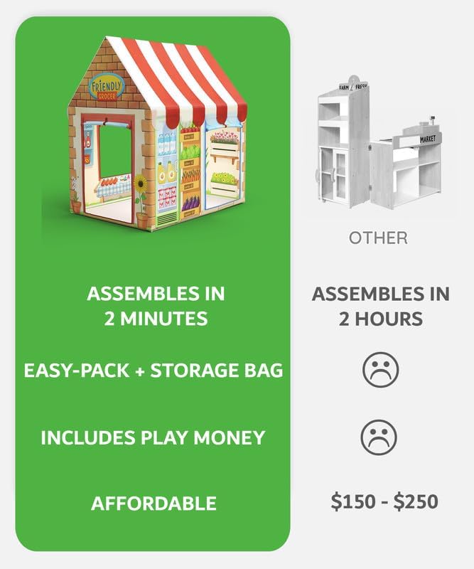 Miniatura 7 de Molcey Tienda de comestibles para juegos de simulación con dinero en efectivo, configuración de 2 minutos, juego de pago de tienda de comestibles