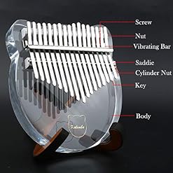 Kalimba ou piano à pouce à 17 touches – piano à pouce transparent, solide avec marteau d’accordage –meilleur cadeau d… - Les Beatles, Paul McCartney, John Lennon, RIngo Starr, George Harrison Kalimba ou piano à pouce à 17 touches - piano à pouce transparent, solide avec marteau d'accordage –meilleur cadeau d… – Image 4