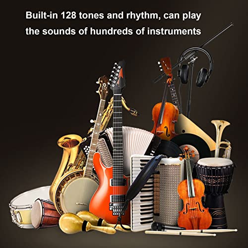 Piano Pliant Piano Électrique Portable Pleine Grandeur Grain De Bois Tactile 61 Touches Piano Numérique Rechargeable Avec Haut-Parleur Bluetooth MIDI for Débutants (Color : White) - Les Beatles, Paul McCartney, John Lennon, RIngo Starr, George Harrison Piano Pliant Piano Électrique Portable Pleine Grandeur Grain De Bois Tactile 61 Touches Piano Numérique Rechargeable Avec Haut-Parleur Bluetooth MIDI for Débutants (Color : White) – Image 5