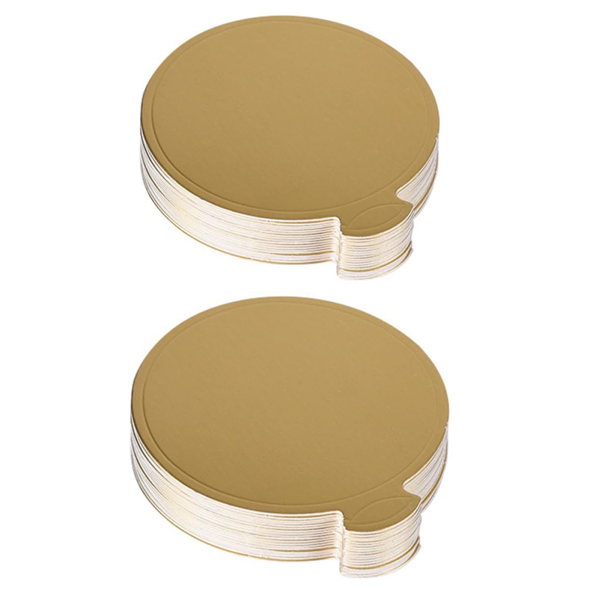 Plateaux en Carton Dorés Ronds pour Gâteaux Mousse Supports de Présentation 9 CM 8 CM 200 Pièces Socles Épais et Résistants pour Pâtisserie Service et Pique-Niques