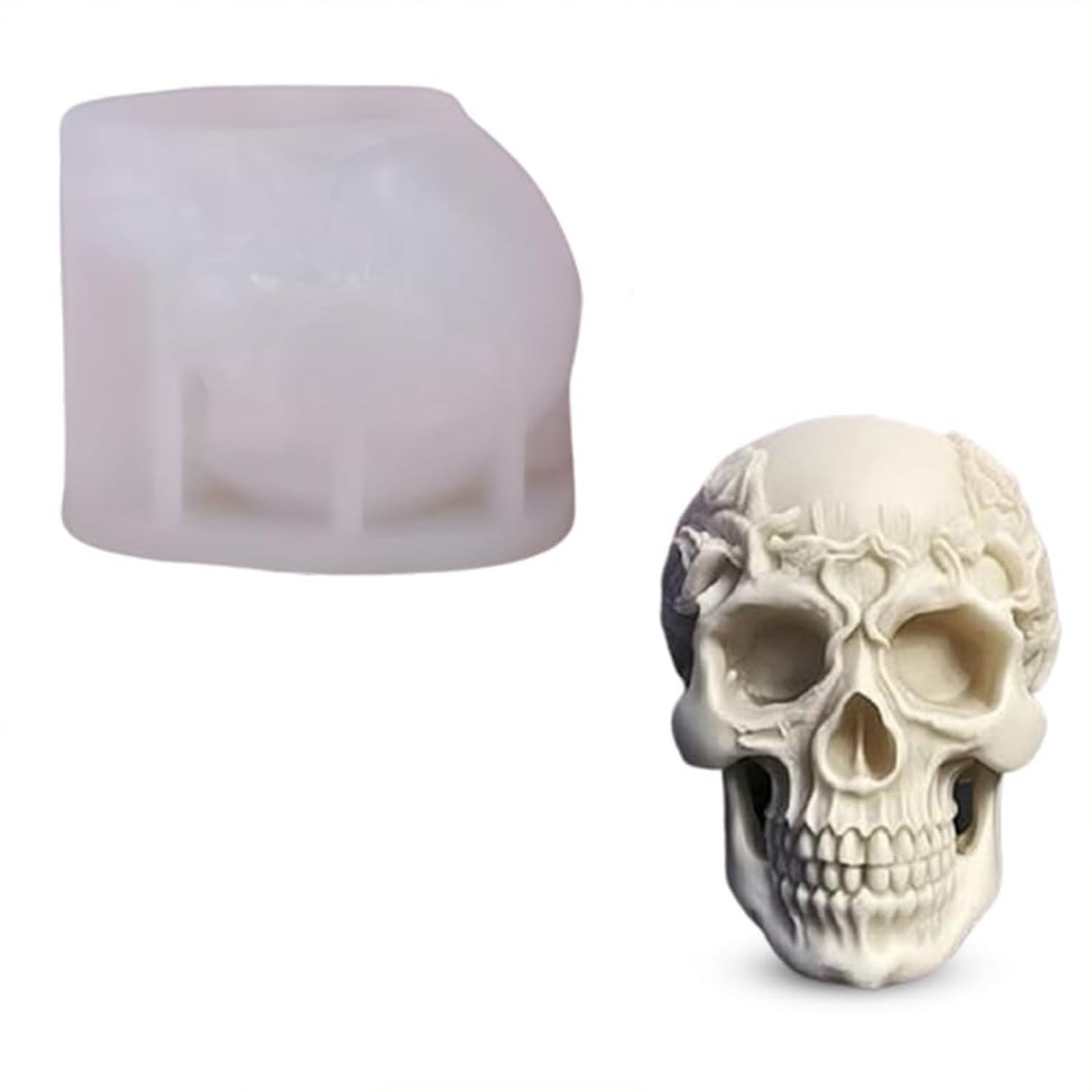 YellowCult 3D Devil Skull Silicone Candle Mold Wax Moulds for Scented Candles Handmade Soaps Making Clay Resin Crafts Casting Cake Dessert Mousse Aroma DIY Art Crafts Supplies Home Decoration-image-23