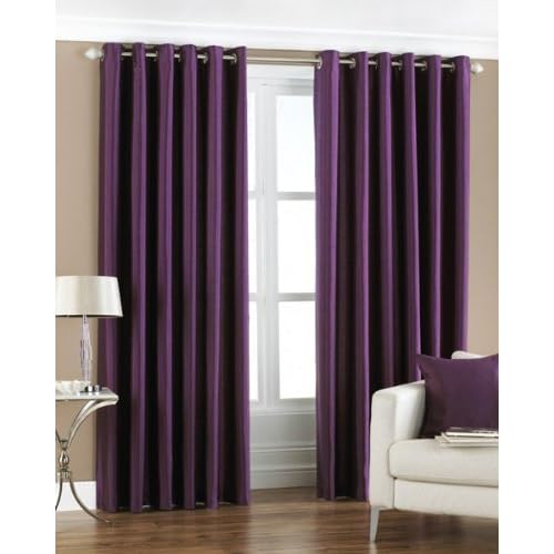 Buy Pindia 2 Piece Faux Silk Eyelet Door Window Curtain Polyester