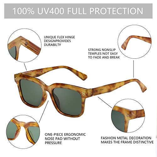 Zenottic Retro Polarized Sunglasses Men - Classic Vintage Square Shades Anti Glare Big Sun Glasses Uv Protection #TOP3