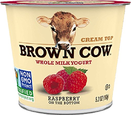 Brown Cow Fruit On The Bottom Yogurt, Raspberry, 5.3 Ounce (Pack of 12)