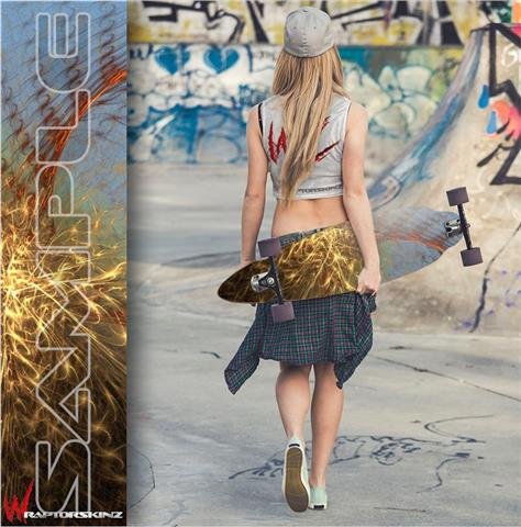 Woven - Decal Style Vinyl Wrap Skin fits Longboard Skateboards up to 10