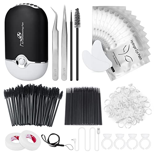 215-Pcs-Eyelash-Extension-Supplies-Kit-Modacraft-Lash-Kit-For-Eyelash-Extensions-Beginners-USB-Air-Blower-2-Lash-Tweezer-100-Mascara-Brush-50-Micro-Applicator-50-Ring-Cup-Holder-2-Tape-10-Eye-Gel-Pad