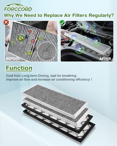 Image of 4-Pack Cabin Air Filters for Tesla Model Y 2020-2024 2025 2026 | Cabin Filter Automotive Replacement Passenger Compartment Air Filters Car Accessories