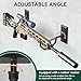 Horizontal Gun Wall Mount for Indoor Display - Yoke Design Rifle Wall Mounts, Heavy Duty Steel Shotgun Wall Holder, Adjustable Bow Wall Hanger, Wall Mount Gun Hooks with Protective Composite Padding