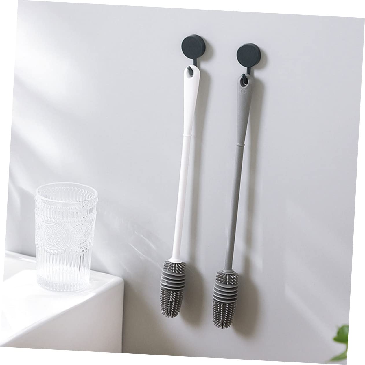 COLLBATH 8pezzi Spazzolini Per Silicone Versatile Per Bottiglie e Borracce Antiscivolo