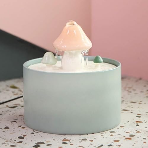 Miniatura 3 de TISTIK Fuente de agua de cerámica para gatos Fuente automática para beber para perros Fuente de agua potable para mascotas de temperatura constante