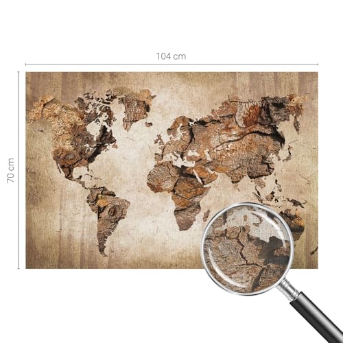 Mapa de madera de 104x70 cm para dar vida a tus espacios de hogar 5