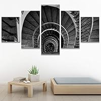 SIGNWIN 5 Panel Canvas Wall Art Solid Structures for Home Decorations Ready to Hang - 60