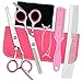 Price comparison product image LIGICKY Baby Hair Cutting Scissors Set Professional Safety Round Tip Stainless Steel Hair thinning Shears Bang Hair Scissor for Kids/Salon/Home