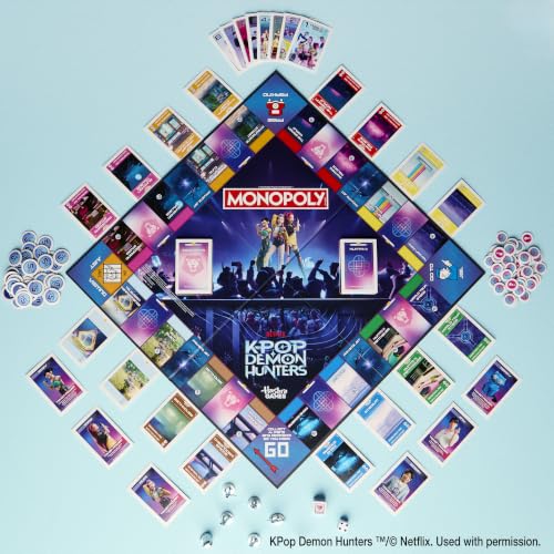 Monopoly: Kpop Demon Hunters Edition Board Game | Family Games for Kids, Teens, and Adults | Fun Gifts for Kids | 2 to 6 Players | Ages 8+ - image 3