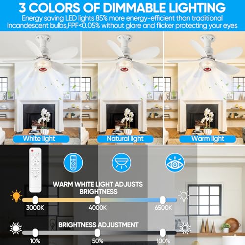 Ventiladores de techo con luz silenciosos para dormir bien sin calor 3