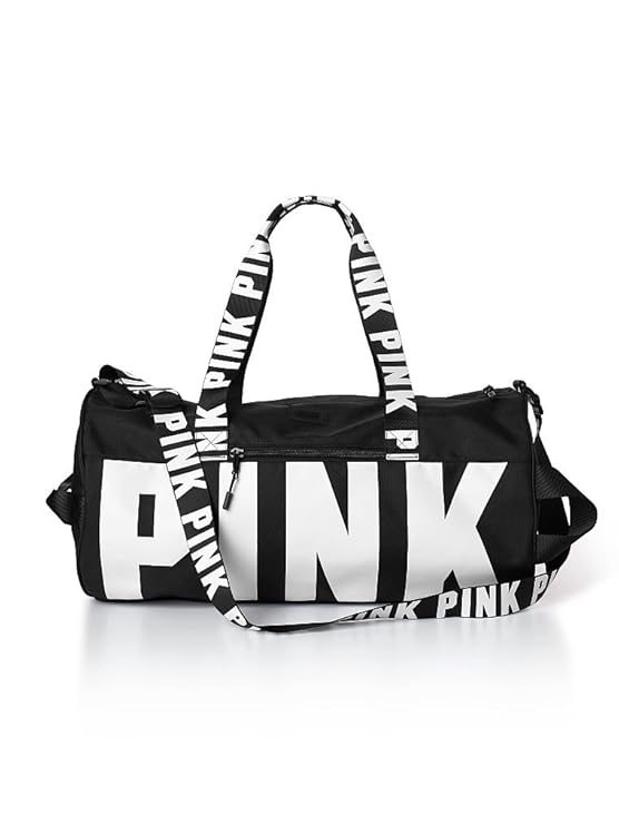 Pink black duffle bag Clearance