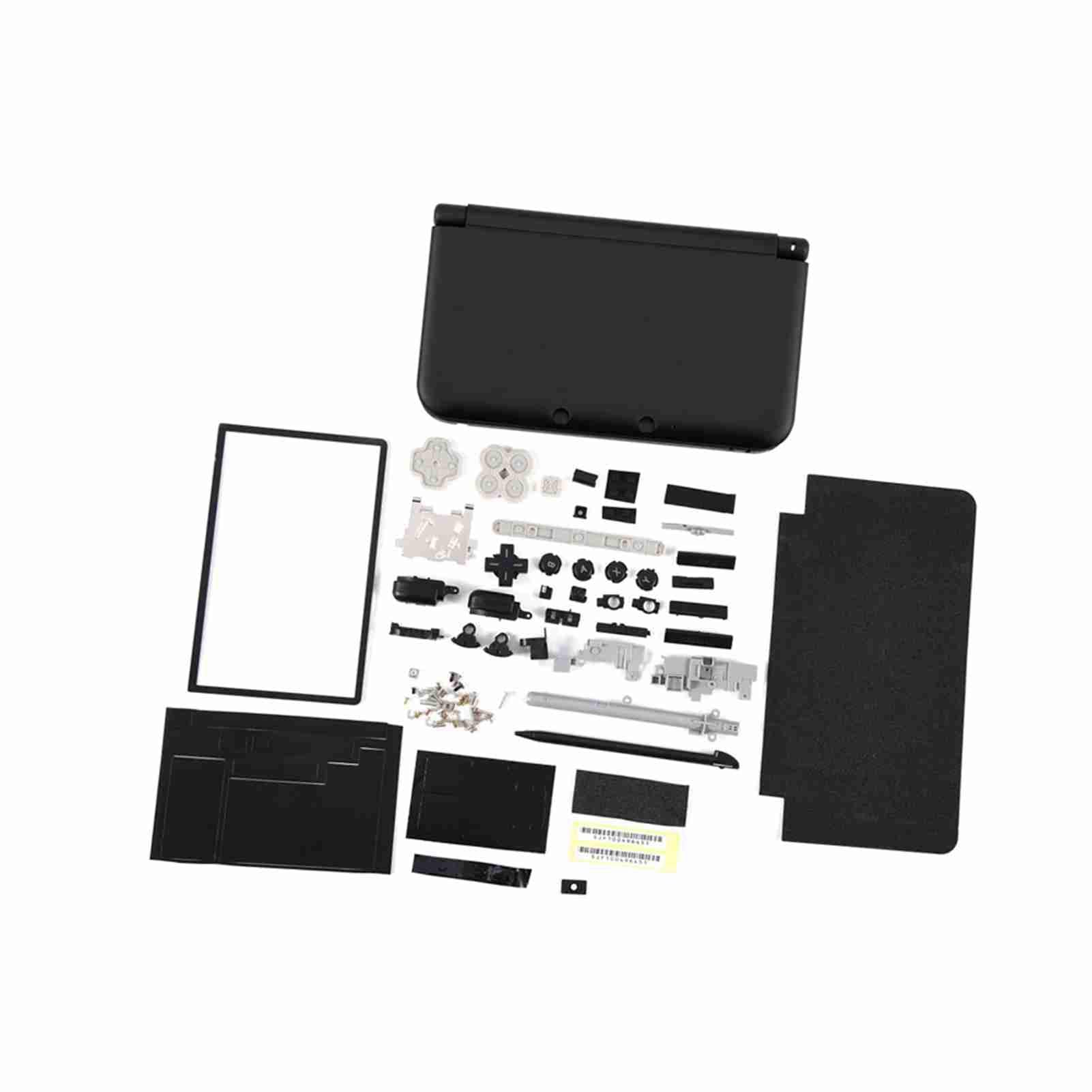 Estuche de Carcasa Completa, Piezas de Reparación Kit Completo de Carcasa de Repuesto para 3DS XL Negro (Negro)