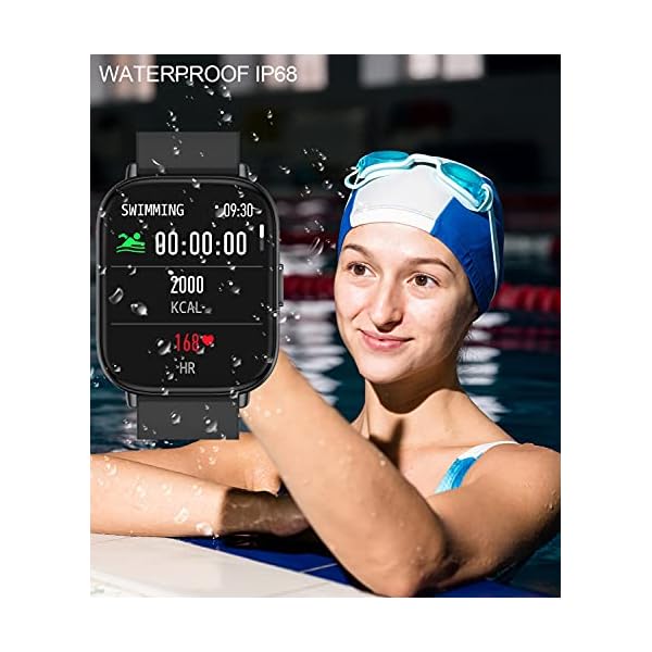 ELEXUS Smart Watch Fitness Tracker for Men Women,Heart Rate Activity Tracking Sport Smartwatches, Waterproof Pedometer Watches with Sleep Monitor Smartwatch Compatible iPhone and Android Phones