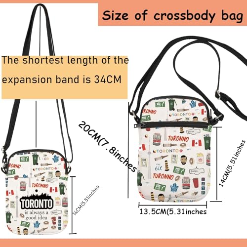 TSOTMO Toronto Gift Canada Gift Toronto Trip Crossbody Bag Toronto Vacation Gift For Toronto Lovers Canada Toronto Gift2