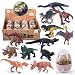 REMOKING 3D Dinosaur Eggs Play Set-STEM Educational Toys -Dinosaur for Party Favor, Easter Eggs Hunt, Basket Stuffers Fillers, Classroom Prize Supplies 12 Pcs，Top Dinosaur Gift Set