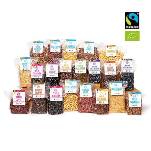 Bio Fairtrade Premium Jumbo Macadamia Nüsse 1000gr – 1 kg, Öko & Fair roh, ungeröstete, Faire Kenia Amazonas Macadamias Nuts, extra große Kerne, vegan, Familienpackung, Value-Pack