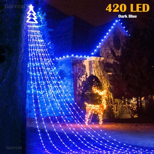 50% Off Gorrzai Outdoor Christmas Star String Lights with 420 LEDs