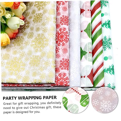 Papier de soie pour emballage de Noël VILLFUL coffret de 50 pièces pour cadeaux - 7