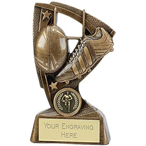 Womack Graphics 4.5 inch (11.5cm) Force Boot & Ball Rugby Trophy with Free Engraving upto 50 letters A4056A Cover