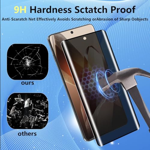Image of Privacy UV Tempered Glass for OnePlus 12R (6.78 inch) - Anti-Spy, 9H Hardness, Scratch Resistant, 100% Fingerprint Unlock, UV Installation Kit Included