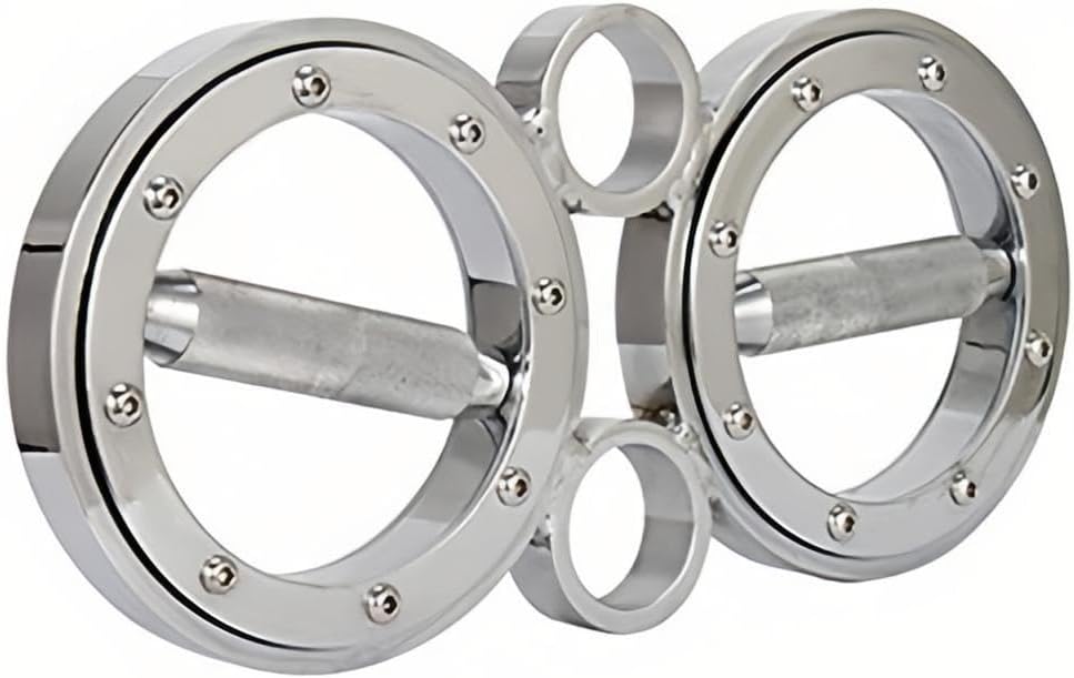 CHEERGO 8 Pounds Multifunctional Hand and Forearm Trainer - Spinning Burn Muscle Training - 360 Degree Rotating Grips - Sliver