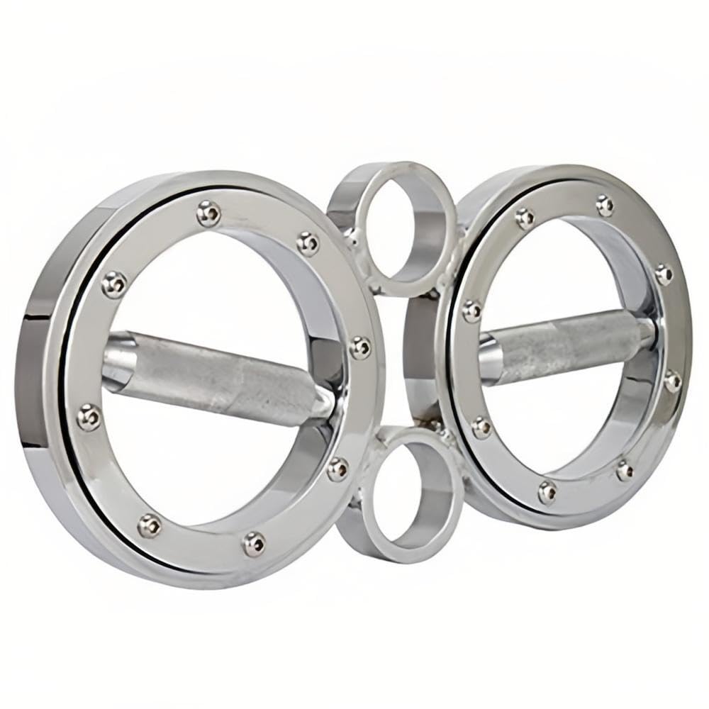 CHEERGO 8 Pounds Multifunctional Hand and Forearm Trainer - Spinning Burn Muscle Training - 360 Degree Rotating Grips - Sliver