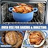 P&P CHEF 7QT Enameled Dutch Oven, Cast Iron Dutch Oven Pot with Lid for Bread Baking, Enameled Casserole Pot for Roasting Braising Stewing Frying Simmering, Various Stoves & Easy Clean, Blue #5