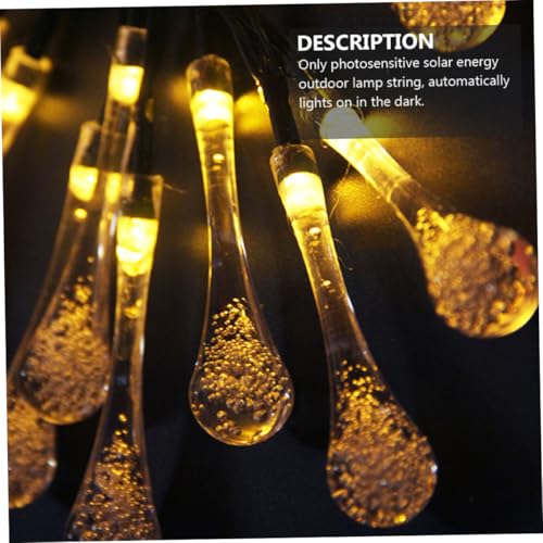 Luces solares LED para exterior 5m 20 gotas azul miniatura 3