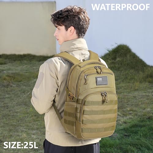 Image of Wotony Military tactical backpack, backpack for men black small tactical assault bag