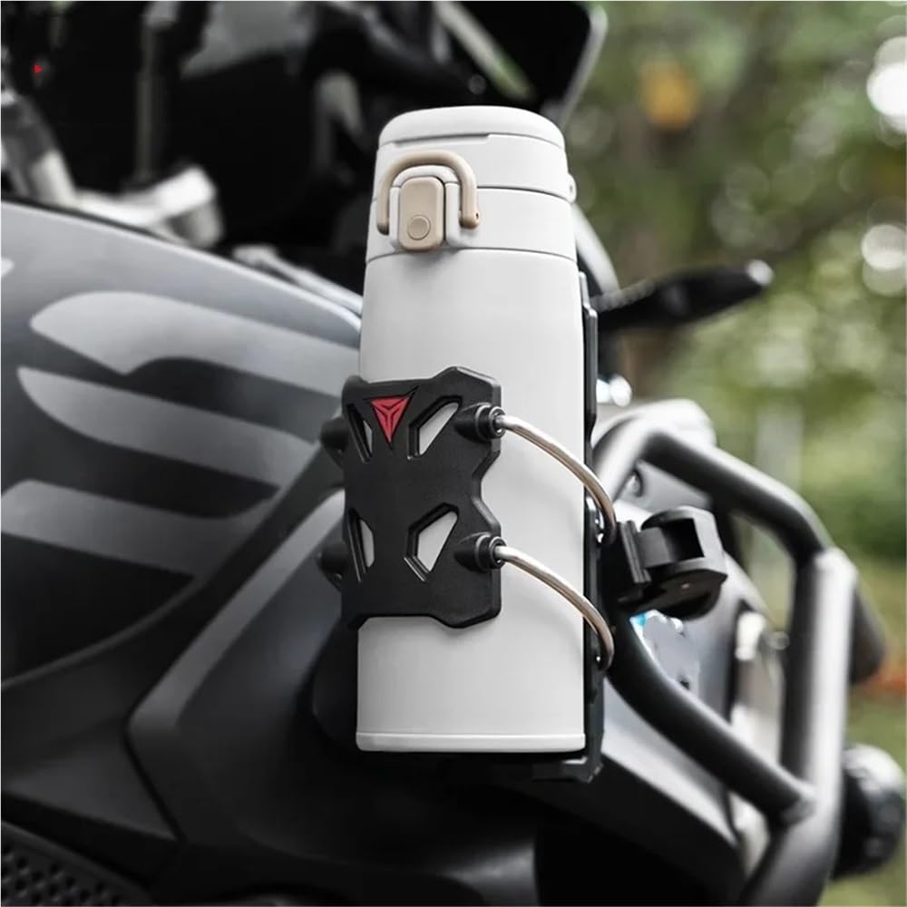 Becherhalter Motorrad Motorrad- Und Fahrradfahren, Automatischer Verstellbarer Getränkehalter, Universelle rutschfeste, Verschleißfeste Wasserflaschenhalterung