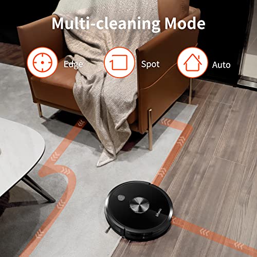 Ultenic D5s Pro+ Robot Aspirateur Laveur 3000PA 2 en 1, 150min d'Autonomie, Contrôle Intelligent avec App et Alexa, Idéal pour Les Poils d'animaux, Cheveux, Poussière et Moquettes - Image 5