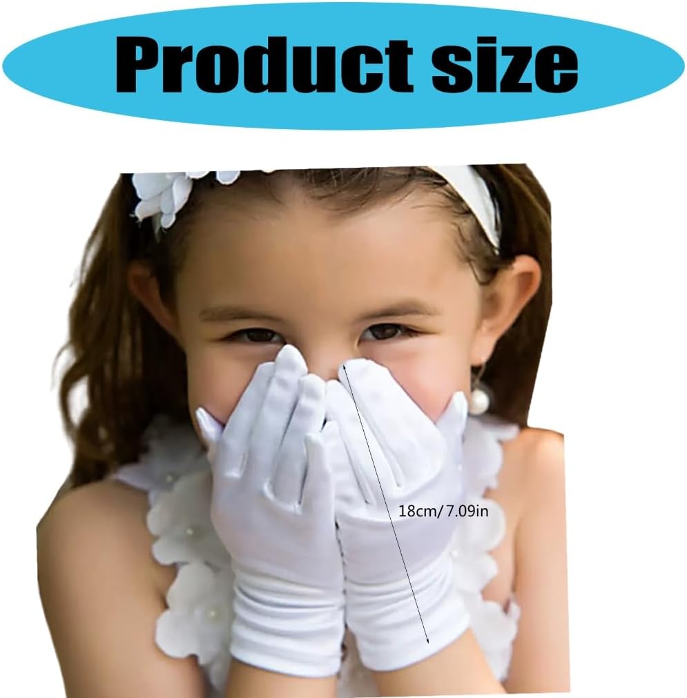 Princess White Gloves for Little Girls Great for Birthday Parties PhotoShoots and Dance Recitals