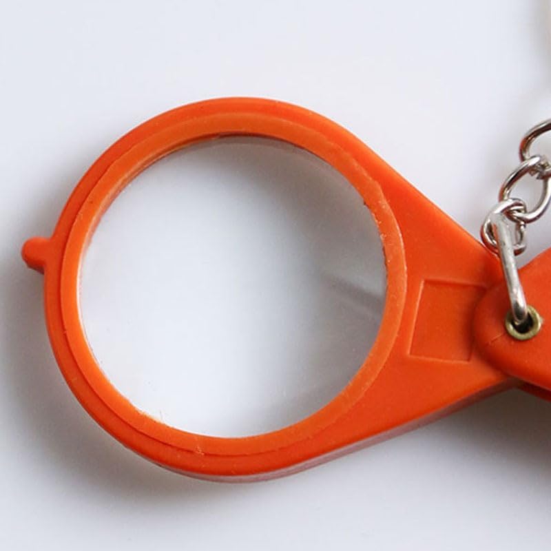 VIDI 2Pcs Keychain Pocket Magnifier Jewelry Loupe Portable Foldable Magnifying Glass