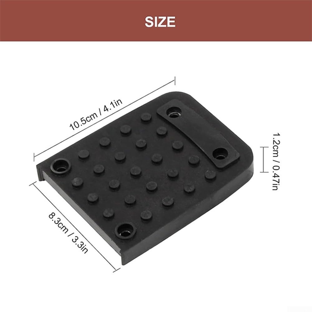 Lot de 4 coussinets antidérapants pour pieds d'échasses de cloison sèche avec 16 vis, chaussures de traction en caoutchouc pour la construction et une utilisation acrobatique, noir (10,5 x 8,4 x 1,2