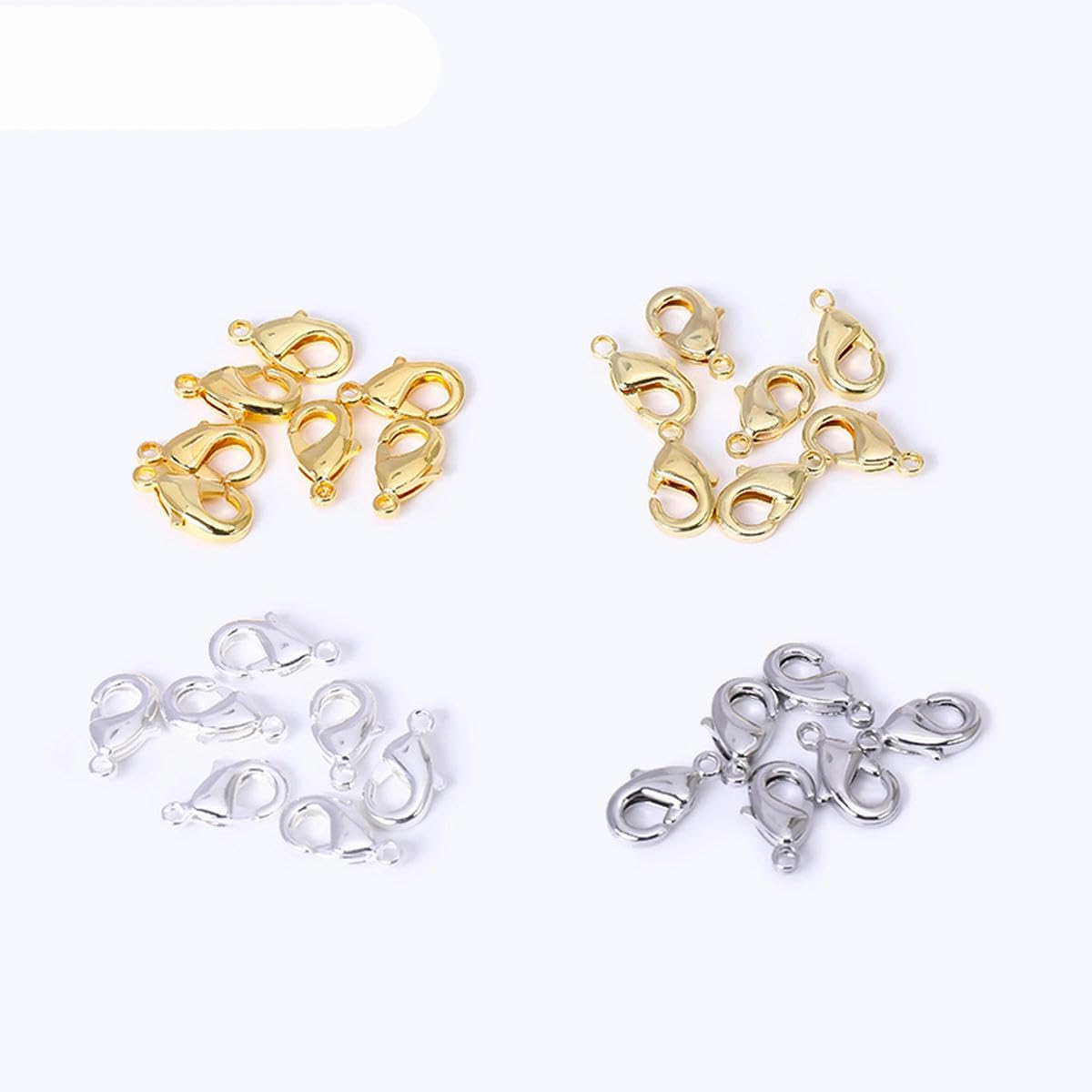 Set Di 20 Moschettoni In Ottone Placcato Oro 18K Per Gioielli Fai Da Te Dimensioni 12 Mm 628055