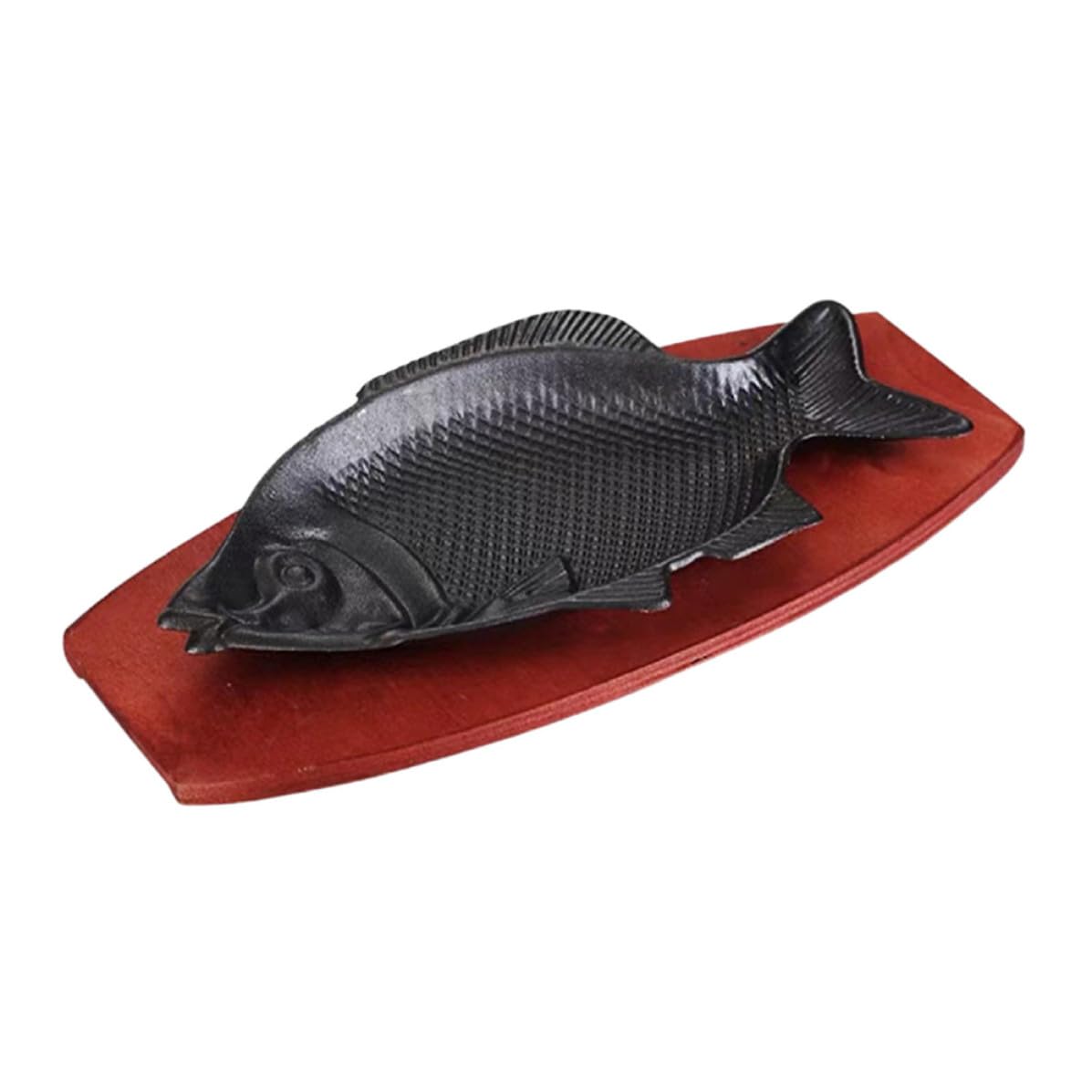 Plato de Pescado y Fácil de Limpiar para Uso Diario de Hierro con Forma de Pez Resistente al Calor y Servir o Restaurante