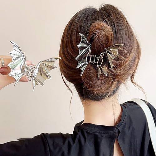 Pinzas para cabello con diseño de murciélago Halloween 2 pcs miniatura 2