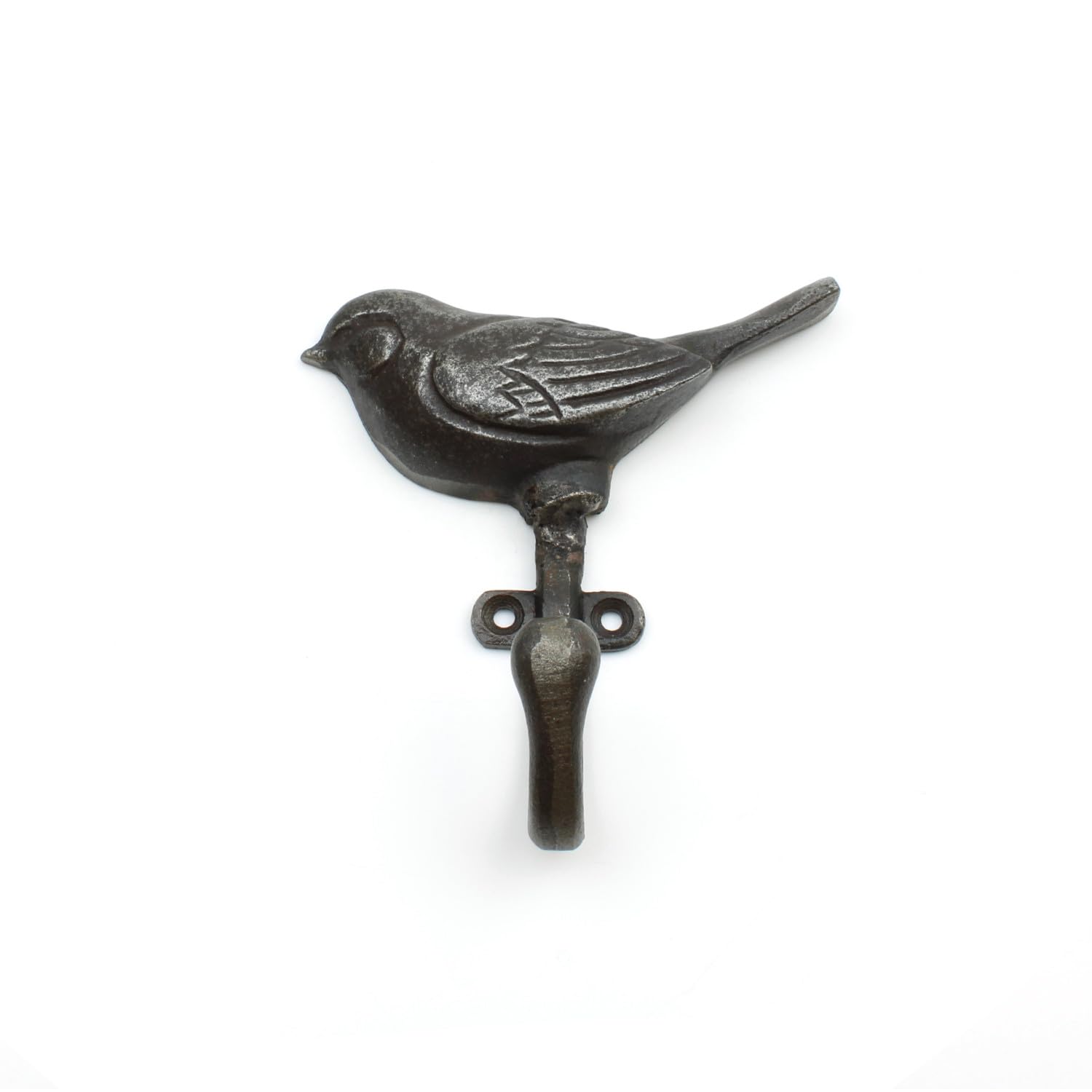 Oakcrafts Antique Cast Iron Single Bird Hook - Decorative Storage Hook