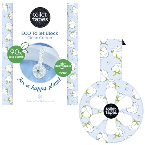 Toilet Tapes - Bloc WC Écologique Groovy Grass - Réduit 90% de Plastique - Jusqu'à 220 Chasses d'Eau - Parfum Toilette Naturel - Alternative Désodorisant WC, Groovy Grass, 1 Unité Toilet Tapes - Bloc WC Écologique Groovy Grass - Réduit 90% de Plastique - Jusqu'à 220 Chasses d'Eau - Parfum Toilette Naturel - Alternative Désodorisant WC, Groovy Grass, 1 Unité