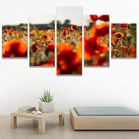 SIGNWIN 5 Panel Canvas Wall Art Modern Art for Home Decorations Ready to Hang - 60