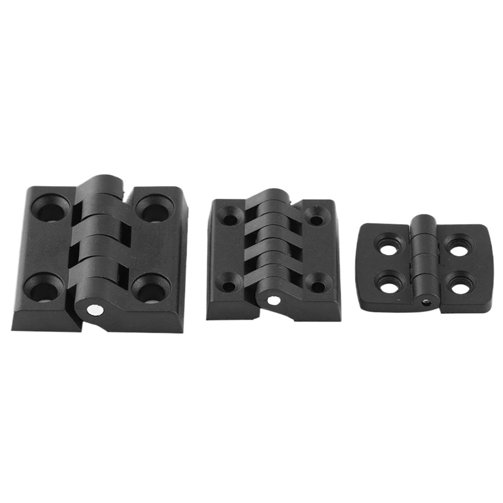 Kdhcvkz 30*30 10Pcs Nylon Hinges Black Aluminum Furniture Hinge(30 * 30)