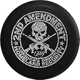 Caps Supply Car Tire Cover 2nd Amendment Homeland Security Skull Rifles Diamond Plate...