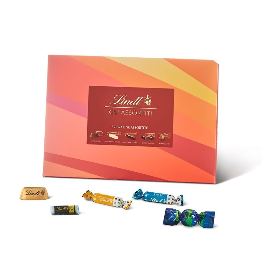 Lindt Scatola Praline Gli Assortiti, 32 Praline assortite di cioccolato, in confezione 320g