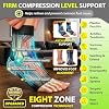 BLITZU Compression Socks for Plantar Fasciitis, Achilles Tendonitis, Arthritis Relief, Ankle Brace Compression Sleeve with Foot Arch Support, Ankle Wrap for Women, Men, Swelling & Heel Pain Black S-M